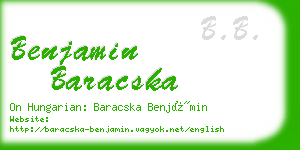 benjamin baracska business card